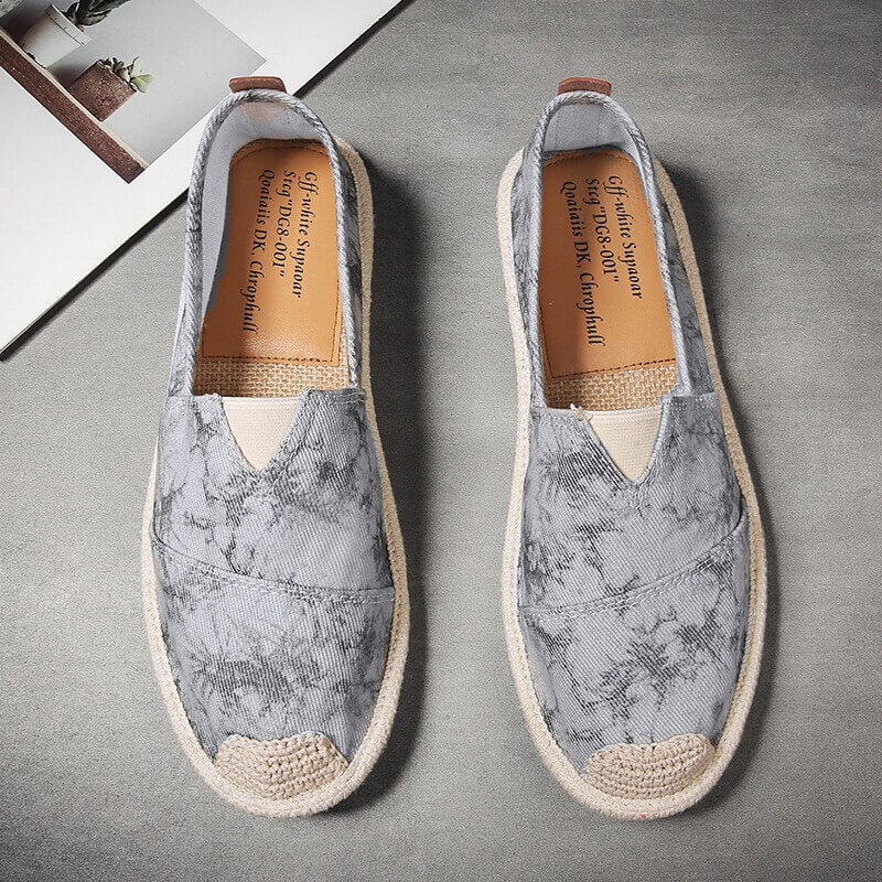 Zapatos de cáñamo casuales, cómodos y ecológicos para hombres que respiran el aire del verano.