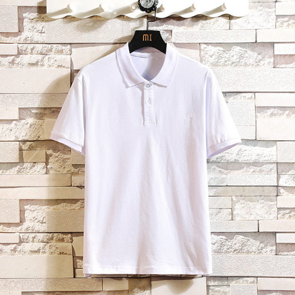 Color natural, camisa holgada de manga corta para hombre.