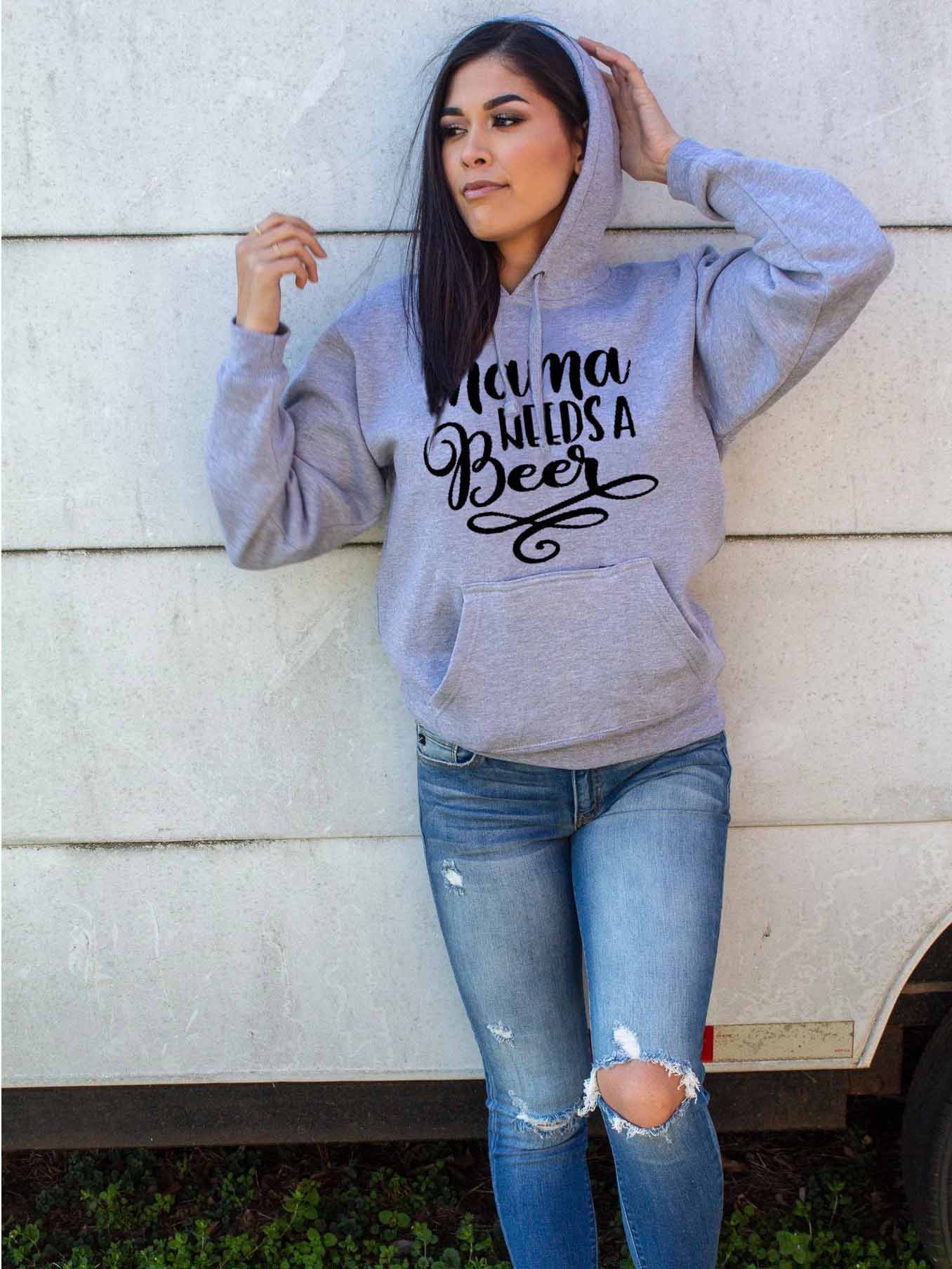 Mama braucht einen Hoodie mit Bierdruck