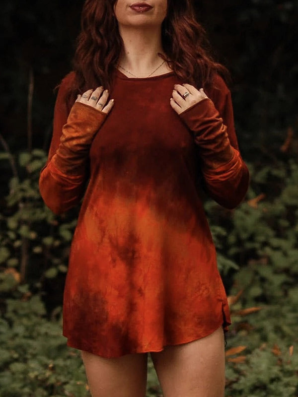 Top vintage pintado a mano para mujer