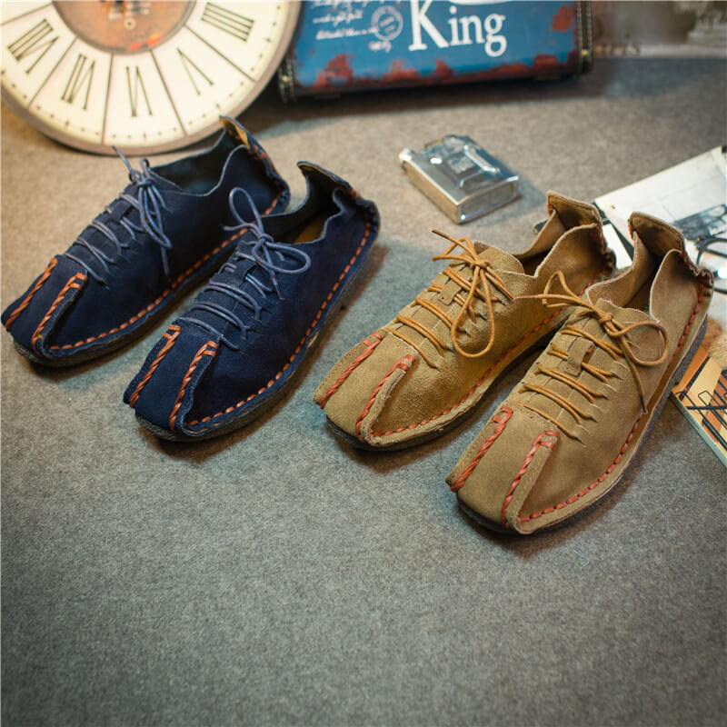 Zapatos vintage de ante tejido vintage