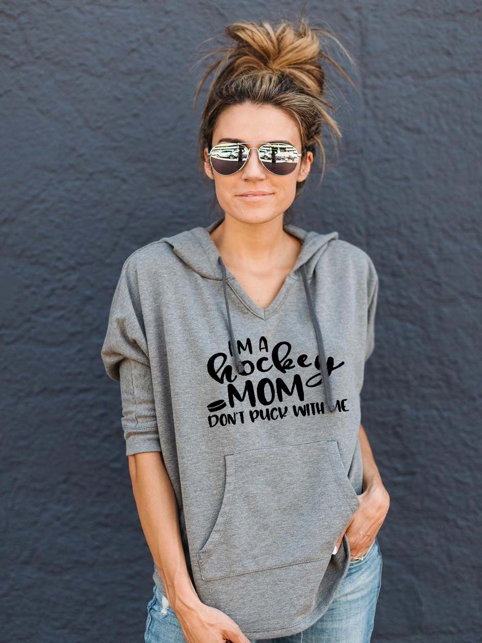 Ich bin eine Hockey-Mutter Puck nicht mit mir Sweatshirt