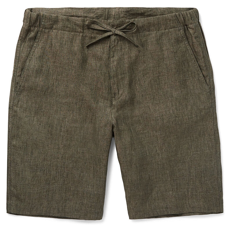 Cordones ultra suaves y cómodos de verano para hombres con cremallera, shorts de lino ecológicos