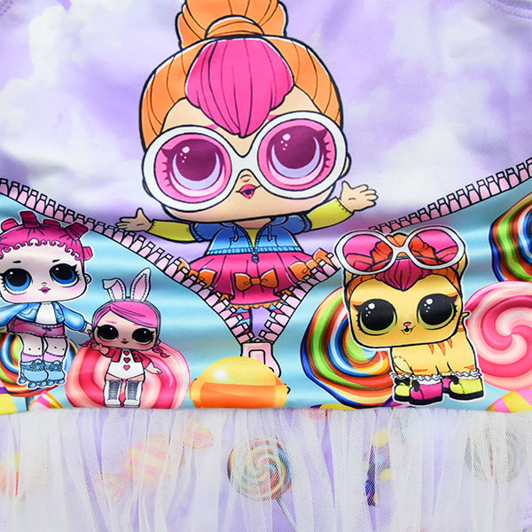 LOL surprise! Girls Fancy Bow Decoration One-piece swimwear