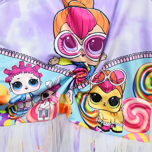 LOL surprise! Girls Fancy Bow Decoration One-piece swimwear