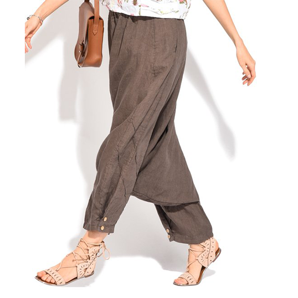 Pantalones harem de color natural para mujer