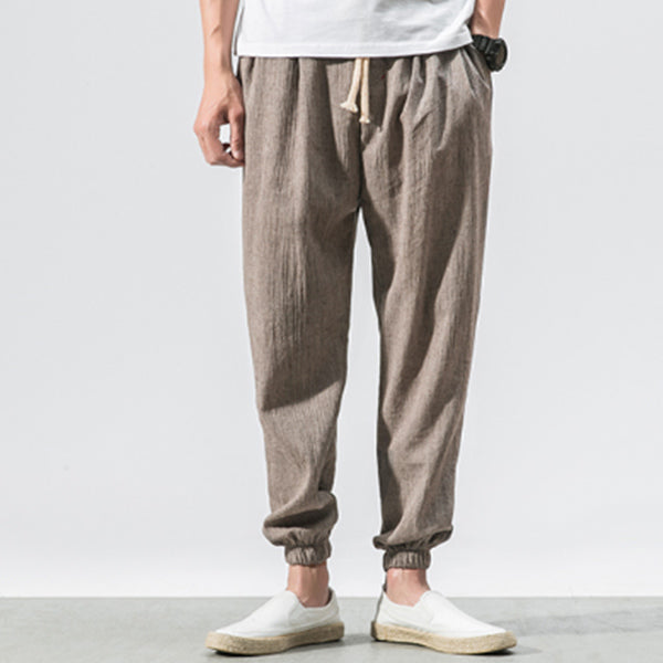 Pantalones casuales de lino para hombre