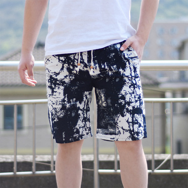 Pantalones sueltos de algodón y lino para hombres.