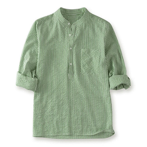 Loose Casual Striped Breathable Shirt für Herren