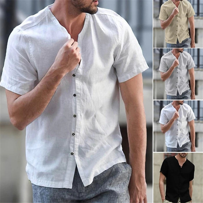 Button Down Herren O Neck Shirts