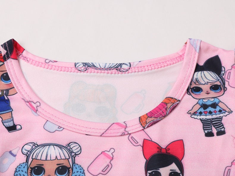 Vestido de fiesta de princesas de dibujos animados de chicas lindas