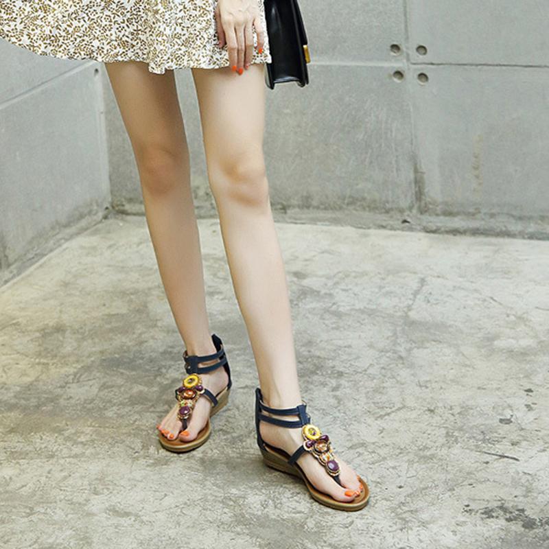 Sandalias romanas con cuentas boho