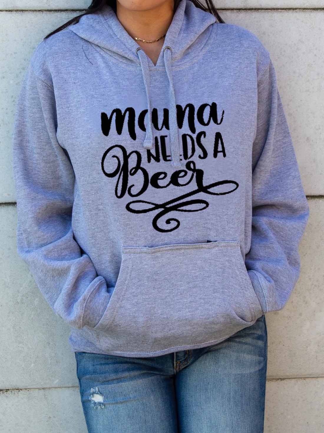 Mama braucht einen Hoodie mit Bierdruck