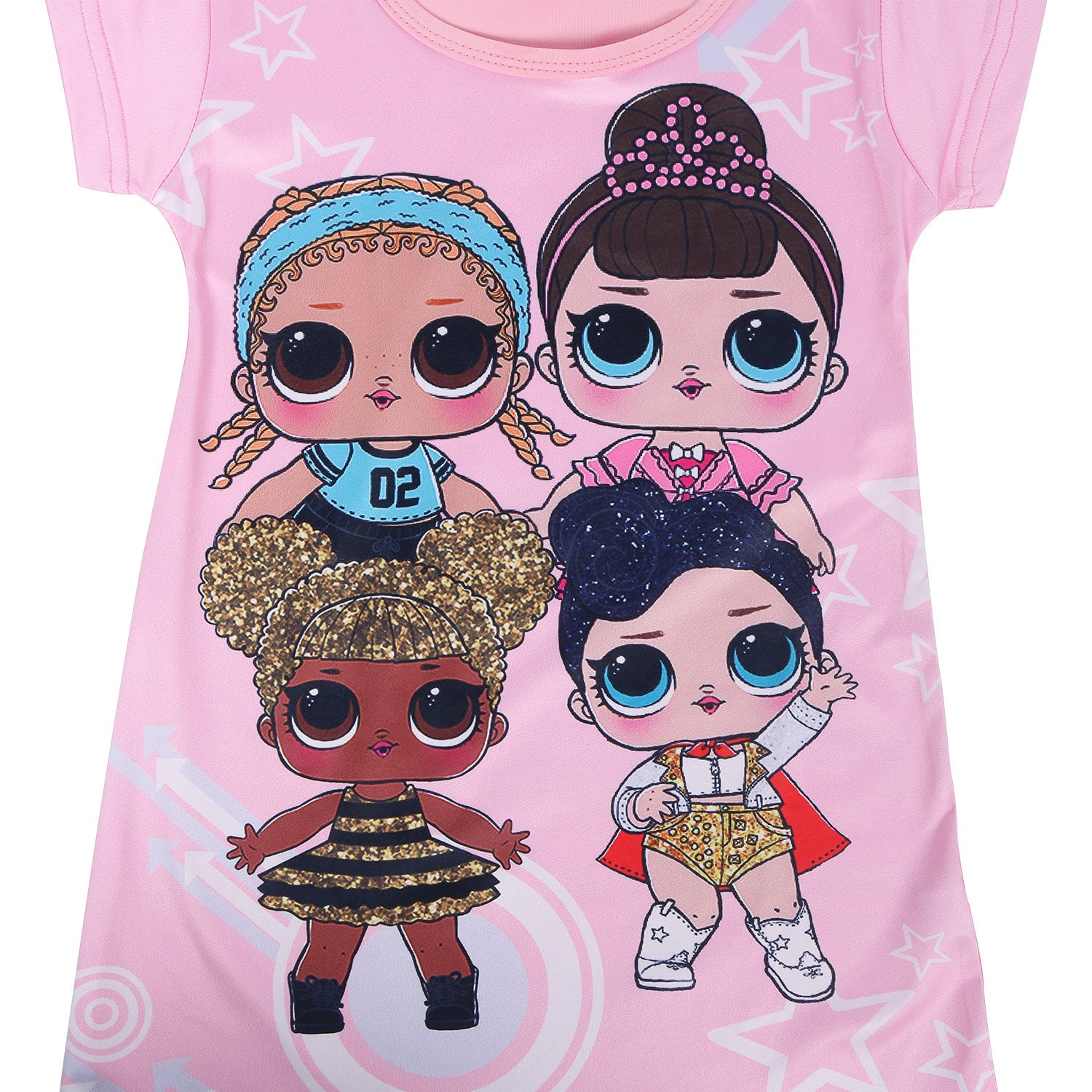 Vestido de princesa de seda de hielo LOL Girls de dibujos animados