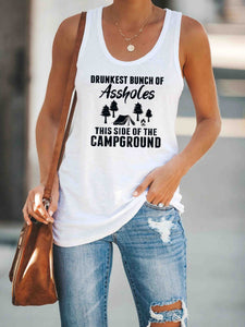 Frauen betrunkenster Haufen Arschlöcher Campground Print Tank