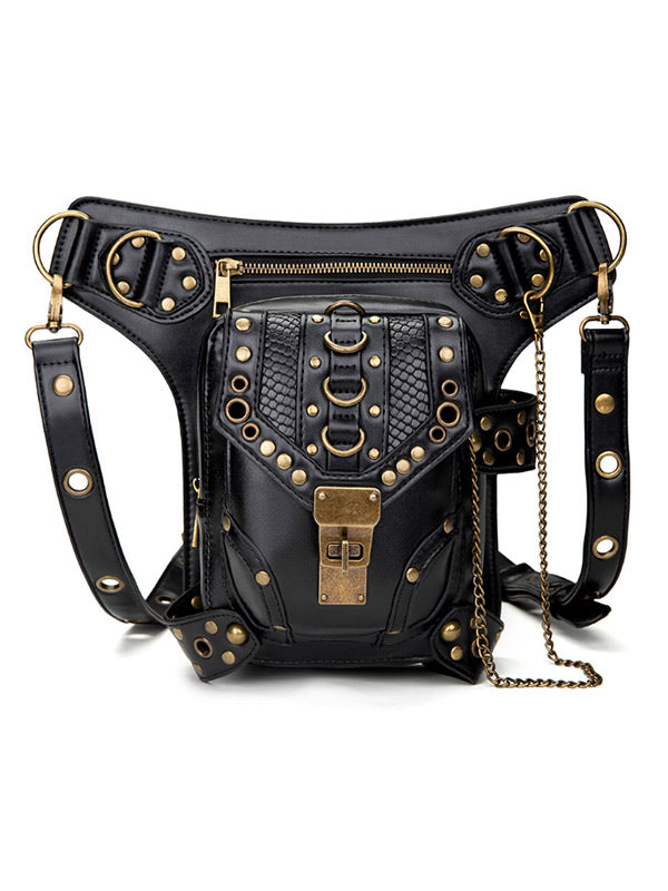 Riñonera multifuncional para mujer con punk retro
