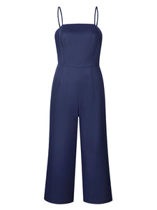 Sling Wrapped Chest Zipper Jumpsuit