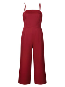 Sling Wrapped Chest Zipper Jumpsuit