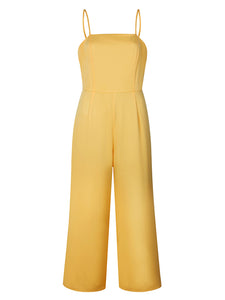 Sling Wrapped Chest Zipper Jumpsuit