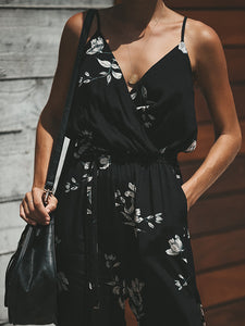 Sexy Halfter Sling Jumpsuit mit V-Ausschnitt