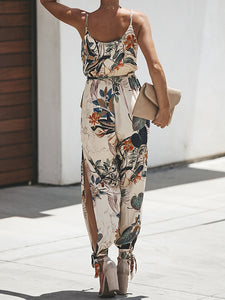 Sexy Halfter Sling Jumpsuit mit V-Ausschnitt