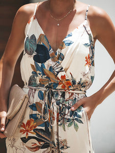 Sexy Halfter Sling Jumpsuit mit V-Ausschnitt