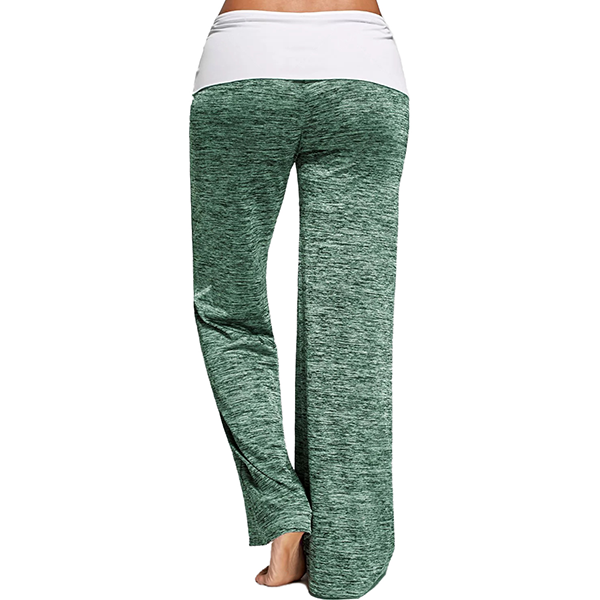 Pantalones casuales de yoga de pierna ancha que combinan con el color