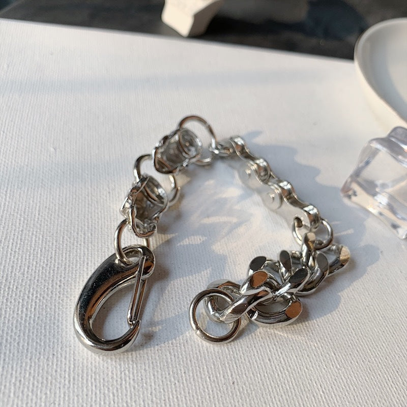 Vyriška mados kaukolės dviračių grandinės lydinio apyrankė