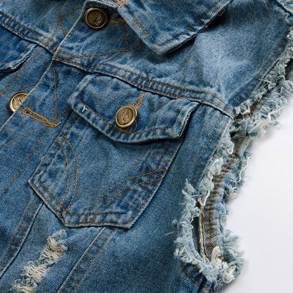 Chaleco vaquero delgado para hombres Chaleco ligero para hombres