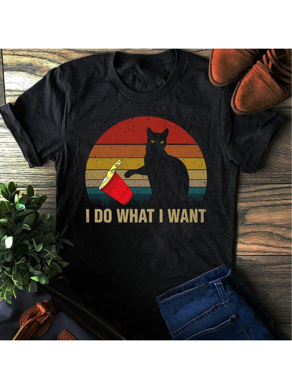 Las mujeres hacen lo que quiero en una camisa de gato