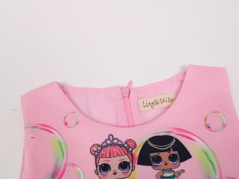 Vestido de traje de unicornio lindo de muñeca para niñas