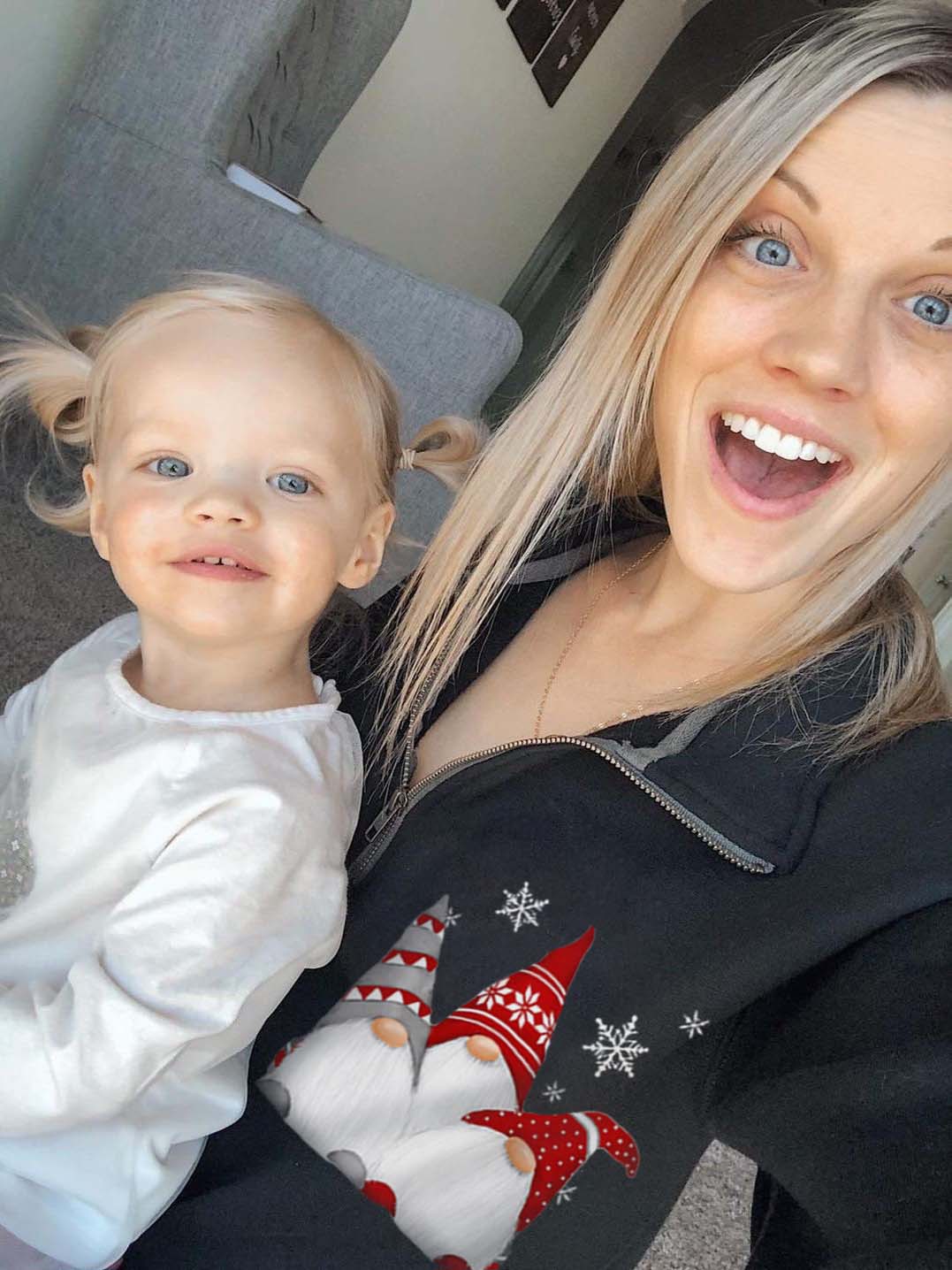 Enano navideño escandinavo para mujer con cremallera