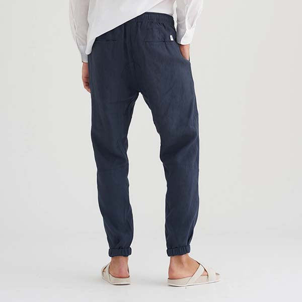 Pantalones de lino cónicos para hombres