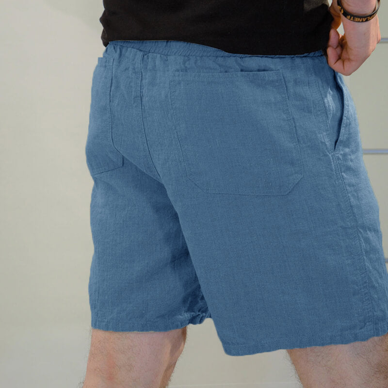Klassische sommerliche coole atmungsaktive lockere feste leichte leichte umweltfreundliche Leinenshorts der Männer