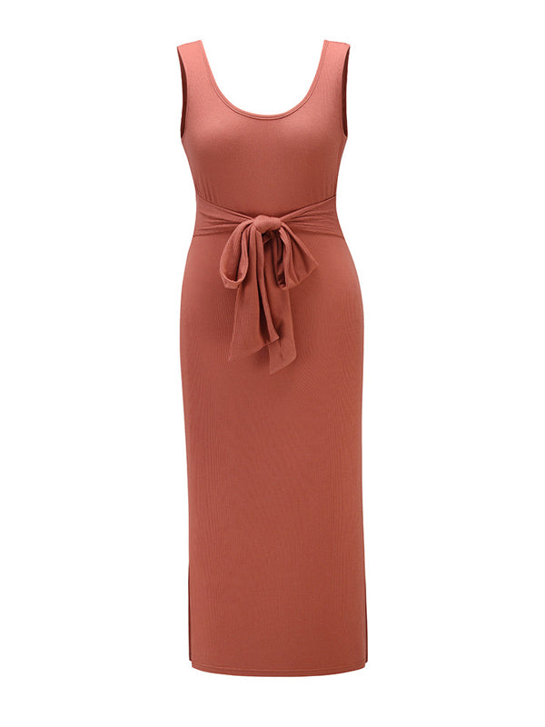 Lässiges Bodycon Split Midikleid