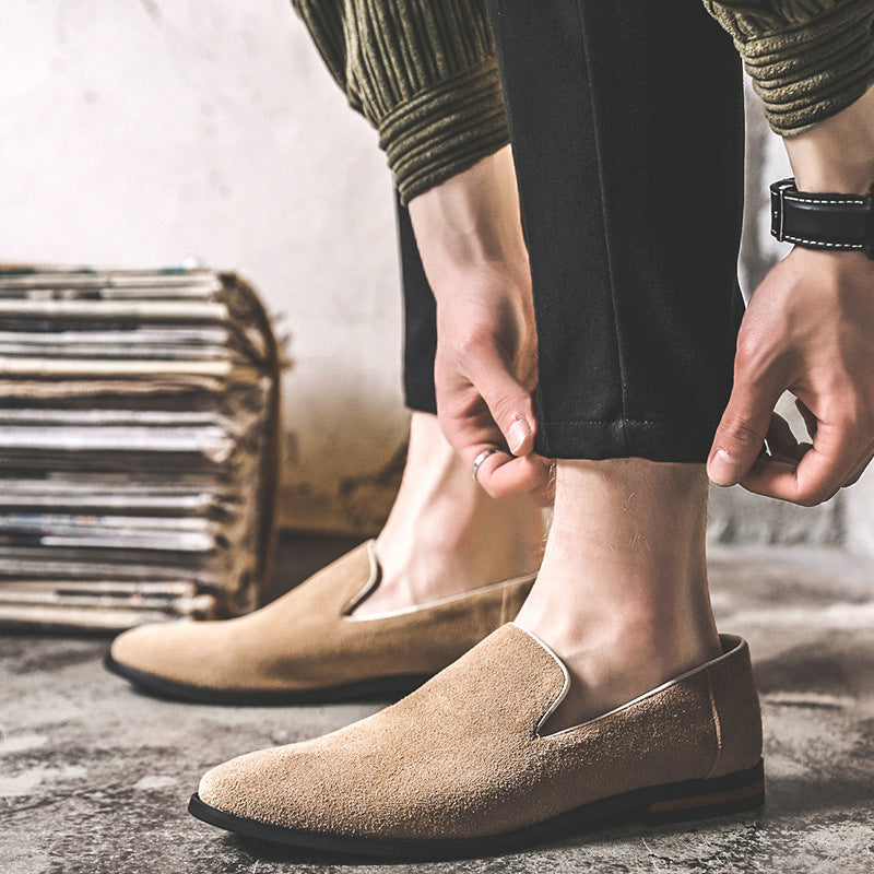 Zapatos de cuero marrón / negro / amarillo