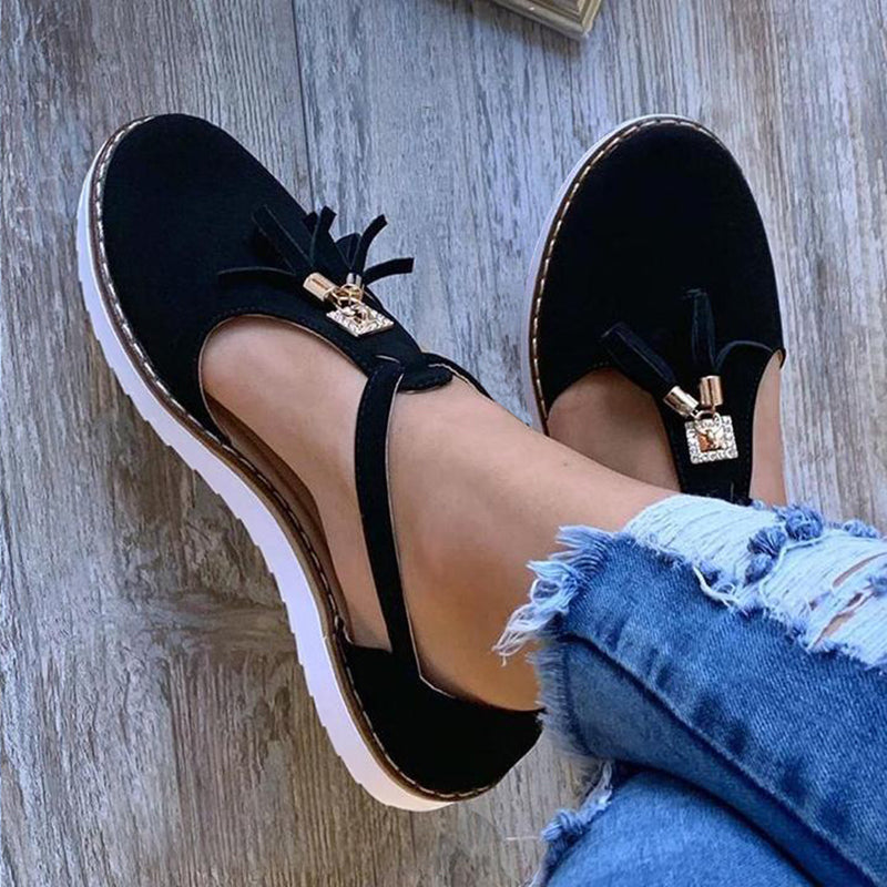 Bequeme Sandalen für Damen Quasten