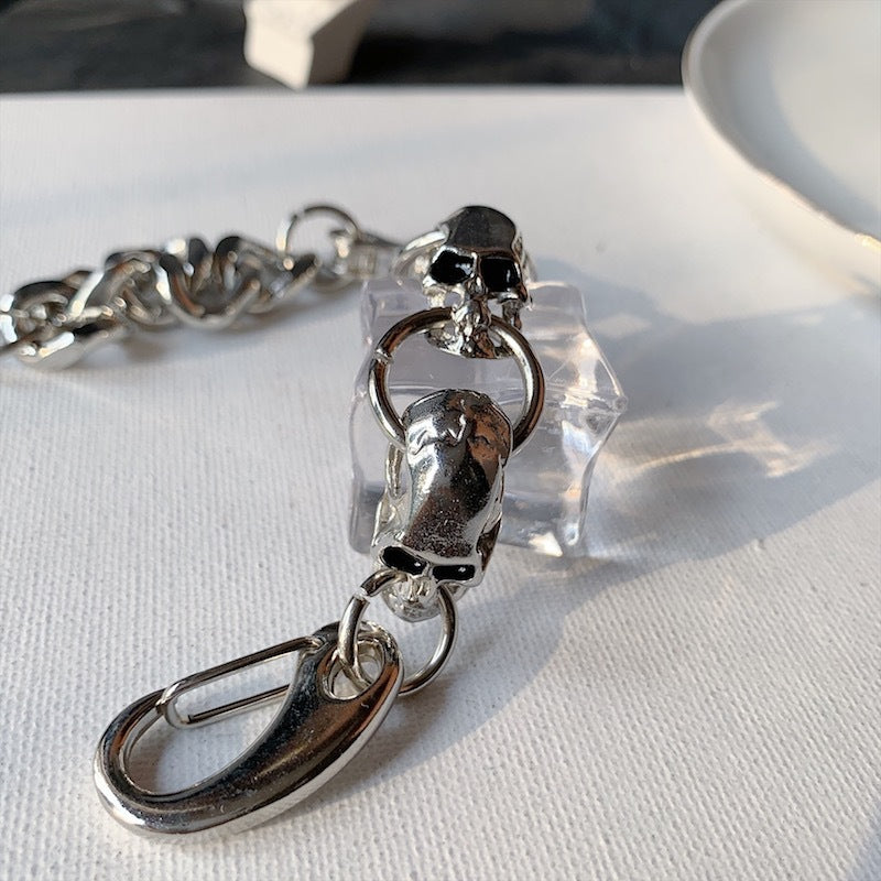 Vyriška mados kaukolės dviračių grandinės lydinio apyrankė