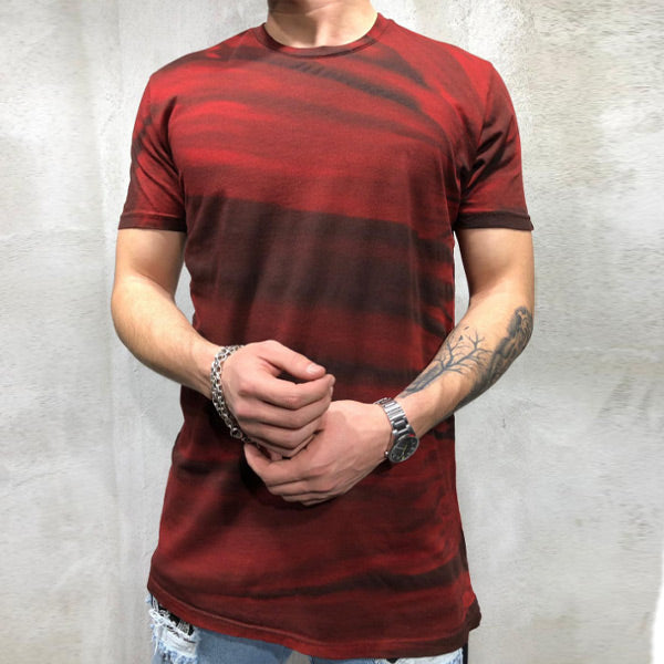 Camiseta impresa en 3D transpirable y de secado rápido para hombres