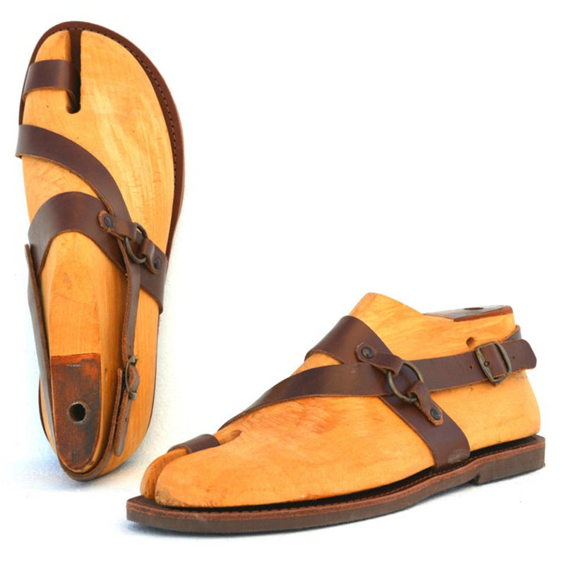 Sandalias romanas hechas a mano griegas para hombres