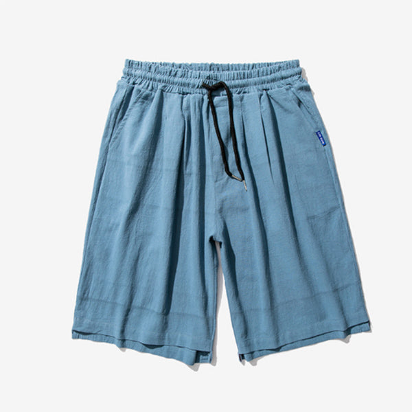 Shorts de lino para hombres rectos