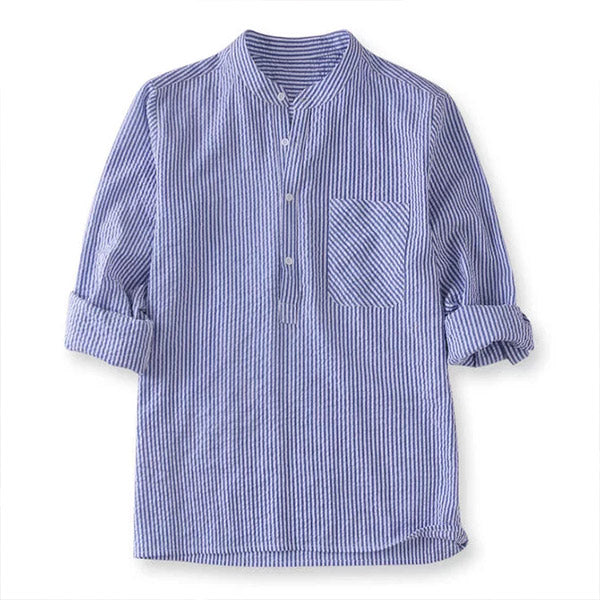 Loose Casual Striped Breathable Shirt für Herren