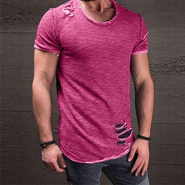 Camiseta rasgada de hombre