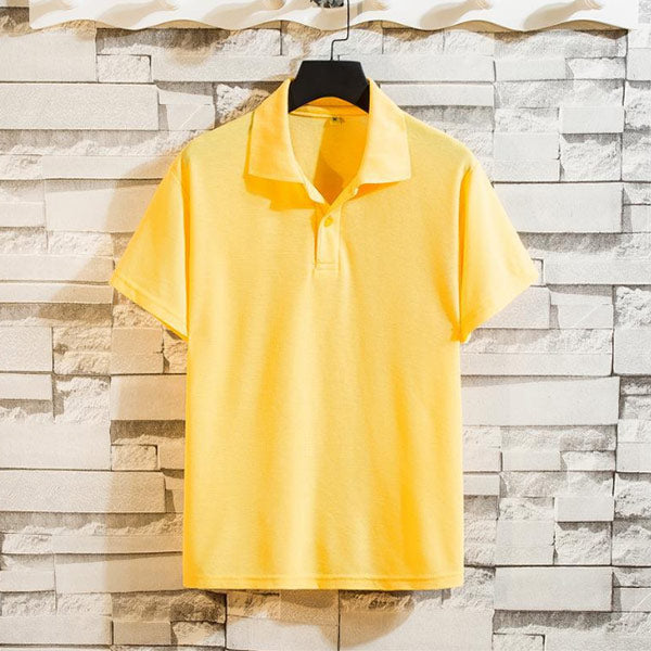 Color natural, camisa holgada de manga corta para hombre.