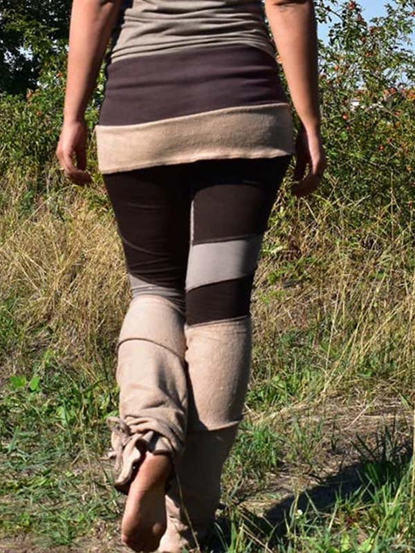 Retrinės daugiaspalvės dekoratyvinės kasdieninės kelnės moterims