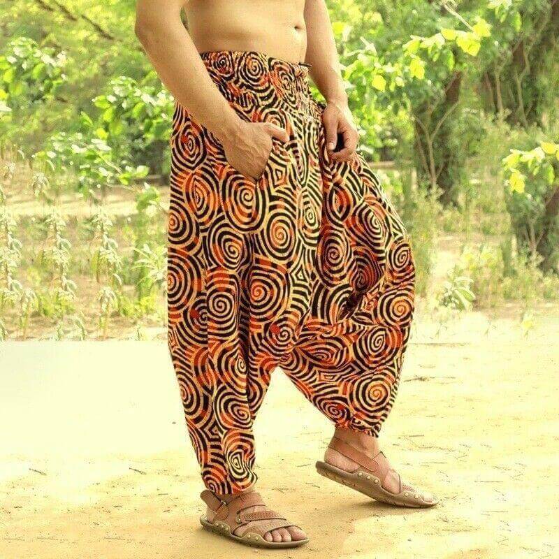 Vyriškos kasdieninės patogios 5 spalvų poliesterio haremo kelnės