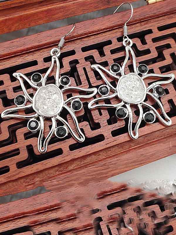 Pendientes de mujer con estrellas de cristal pentagrama