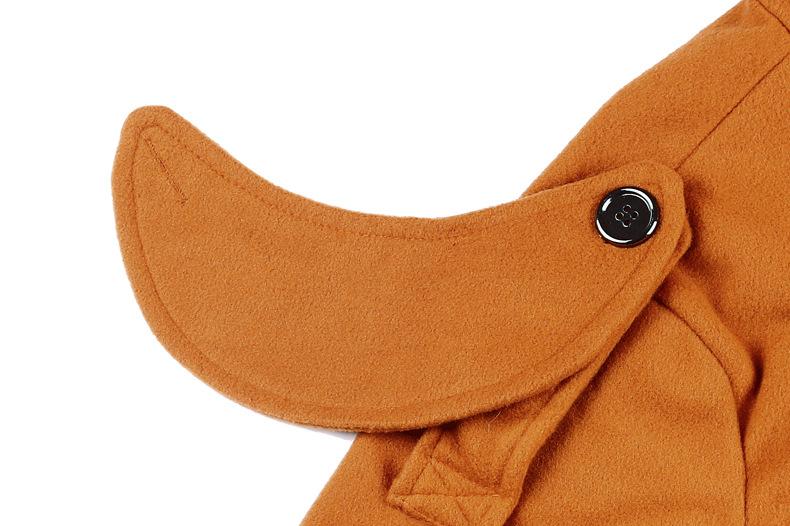 Plus Size Buttoned Solid Casual Shawl Collar Coat
