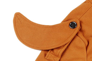 Plus Size Buttoned Solid Casual Shawl Collar Coat