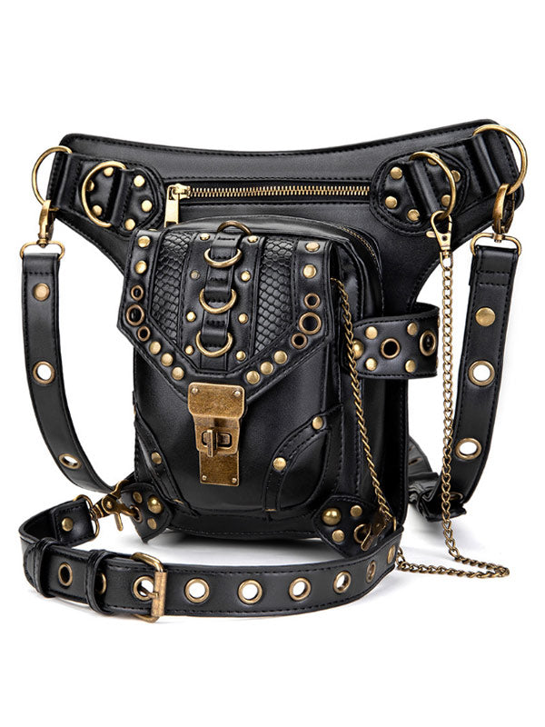 Riñonera multifuncional para mujer con punk retro